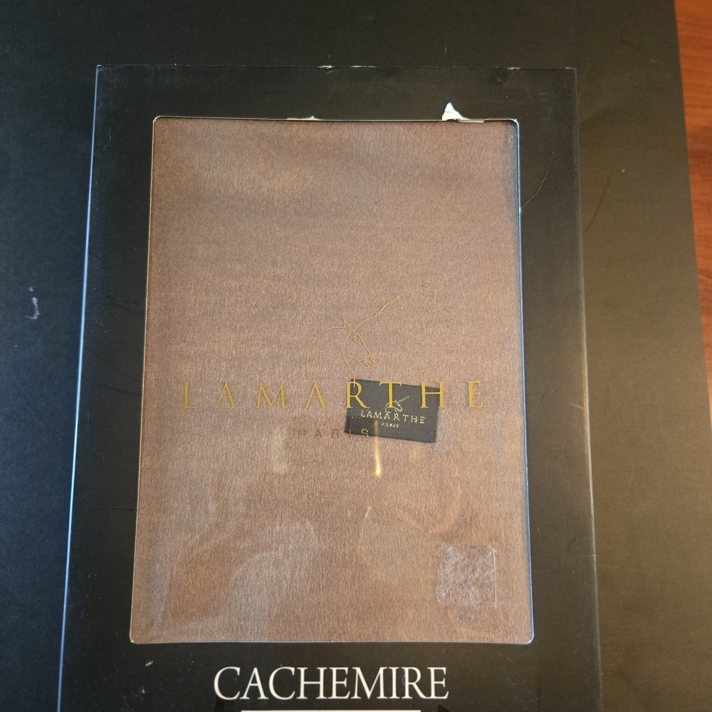 NWT Lamarthe Paris Brown Cashmere Scarf 180×65 cm